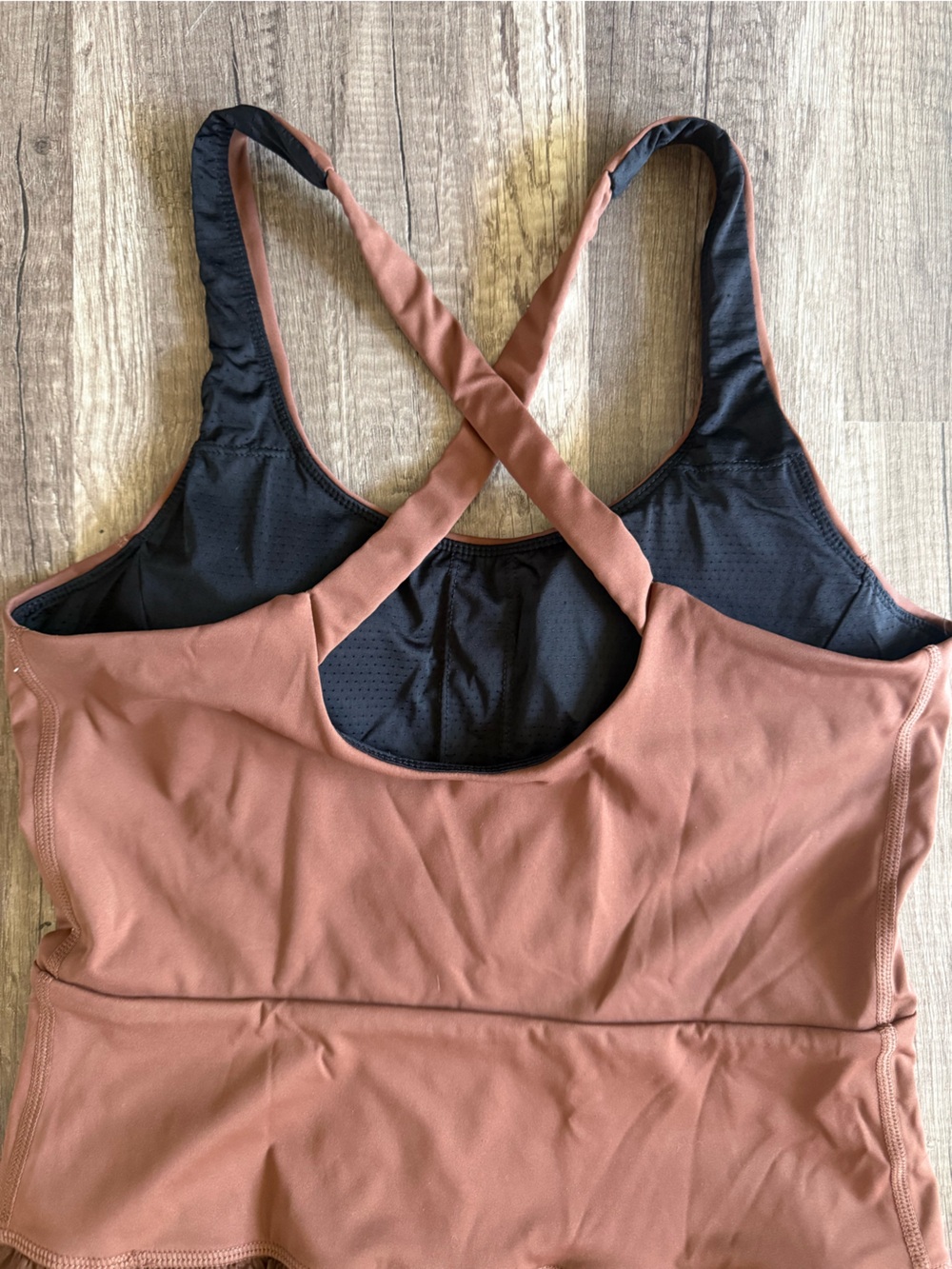 Wenlia Romper Brown Wenlia Workout Romper Onesie with Padded Bra Size Small - Picture 8 of 11